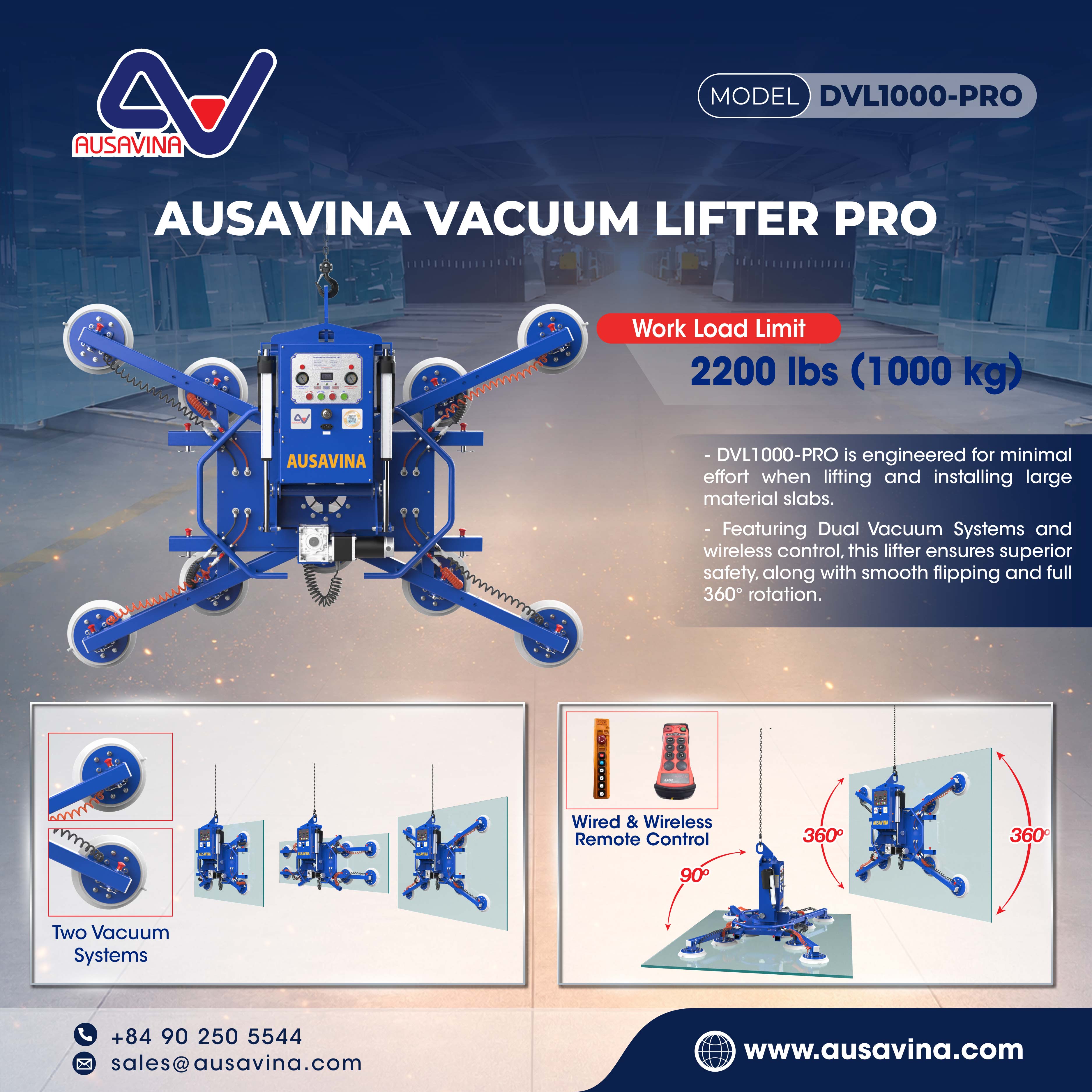 DVL Series Vacuum Lifters: 6 Proven Solutions for Glass & Stone Handling 