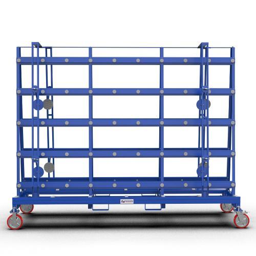 AUSAVINA OVERSIZED GLASS TRANSPORT CART -  AOGTC11879