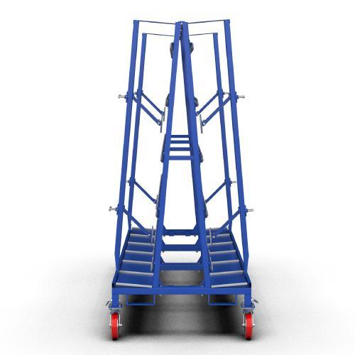 AUSAVINA OVERSIZED GLASS TRANSPORT CART -  AOGTC11879