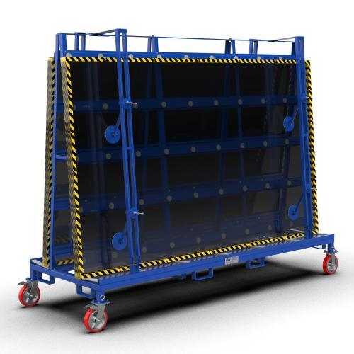 AUSAVINA OVERSIZED GLASS TRANSPORT CART -  AOGTC11879